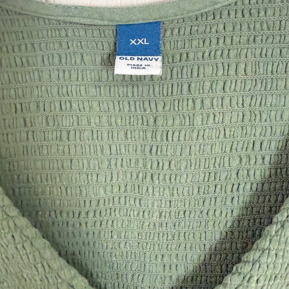 Old Navy Maxi Dress Womens XXL Green Tiered Cottage Core Feminine Sleeveless - Picture 8 of 16